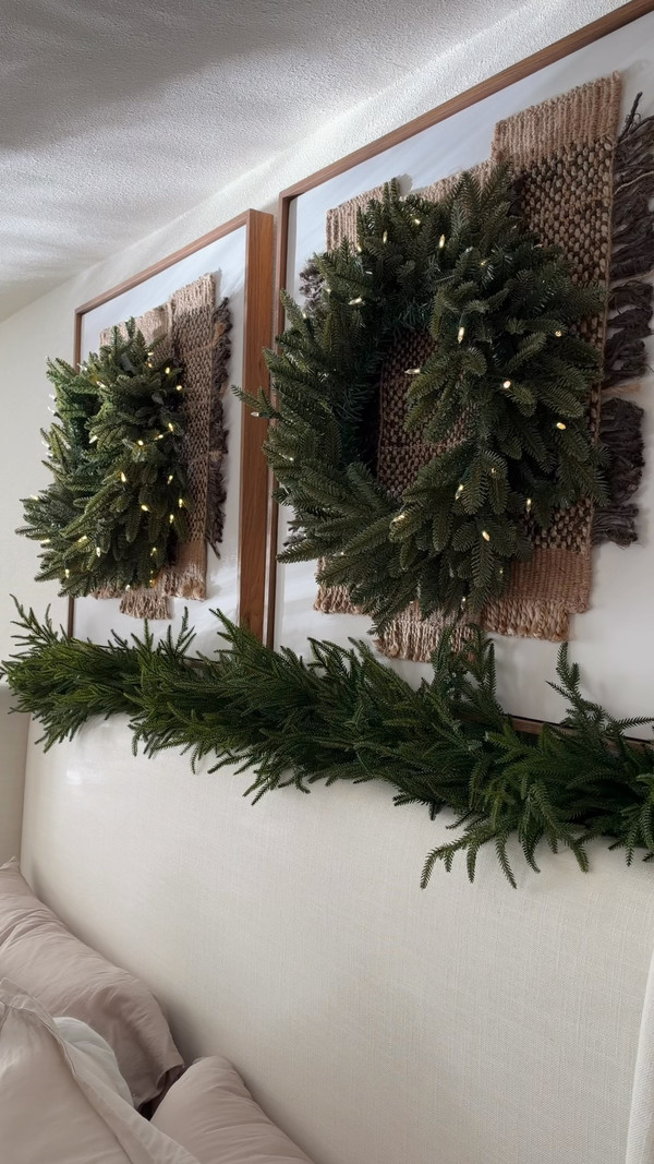 The prettiest little Christmas touch for our bedroom!