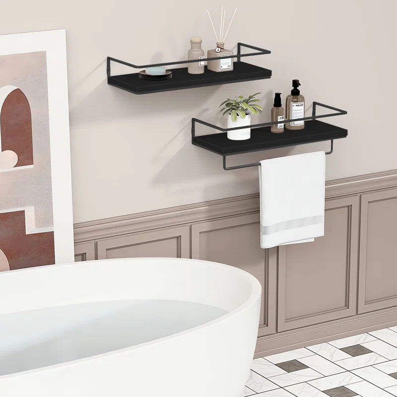 Donja Floating Shelf with Towel Bar | Wayfair North America