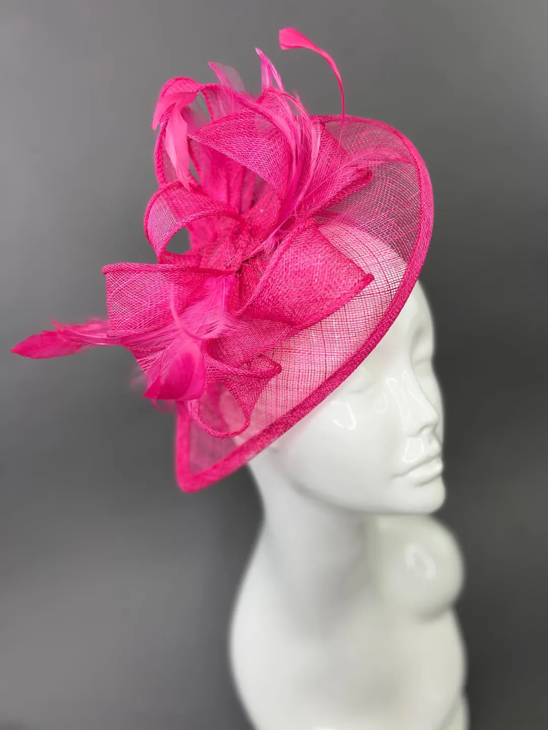 Fuchsia pink fascinator Kentucky Derb hat for Women, pink tea party hat, women’s church hat for... | Etsy (US)