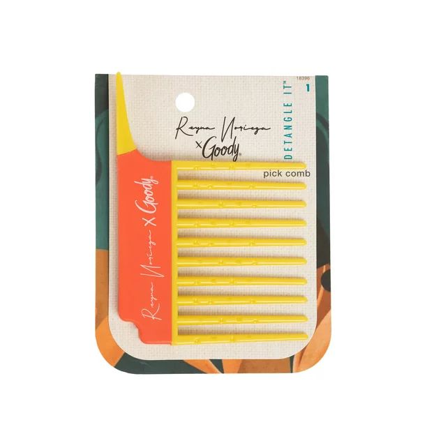 Goody Tru X Reyna Noriega Collab Ouchless® Detangling Pick Comb Yellow, 1 CT | Walmart (US)