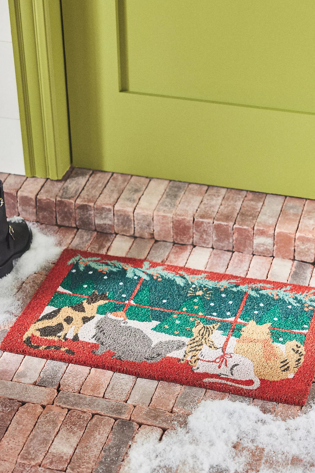Meow Coir Printed Cat Doormat | Anthropologie (US)