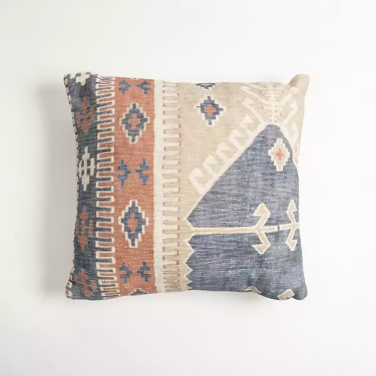 Navy and Rust Vintage Bahiti Throw Pillow | Kirkland's Home