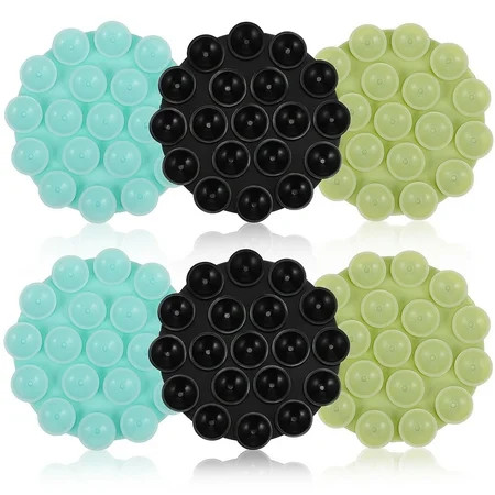 6 Pcs Multifunctional Phone Holder Silicone Suction Cup for Bike Plane Non-slip Round Silica Gel | Walmart (US)