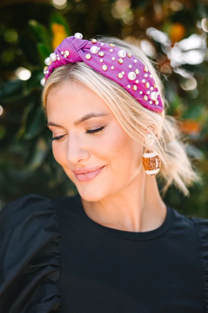 All In Purple Embellished Headband | The Mint Julep Boutique