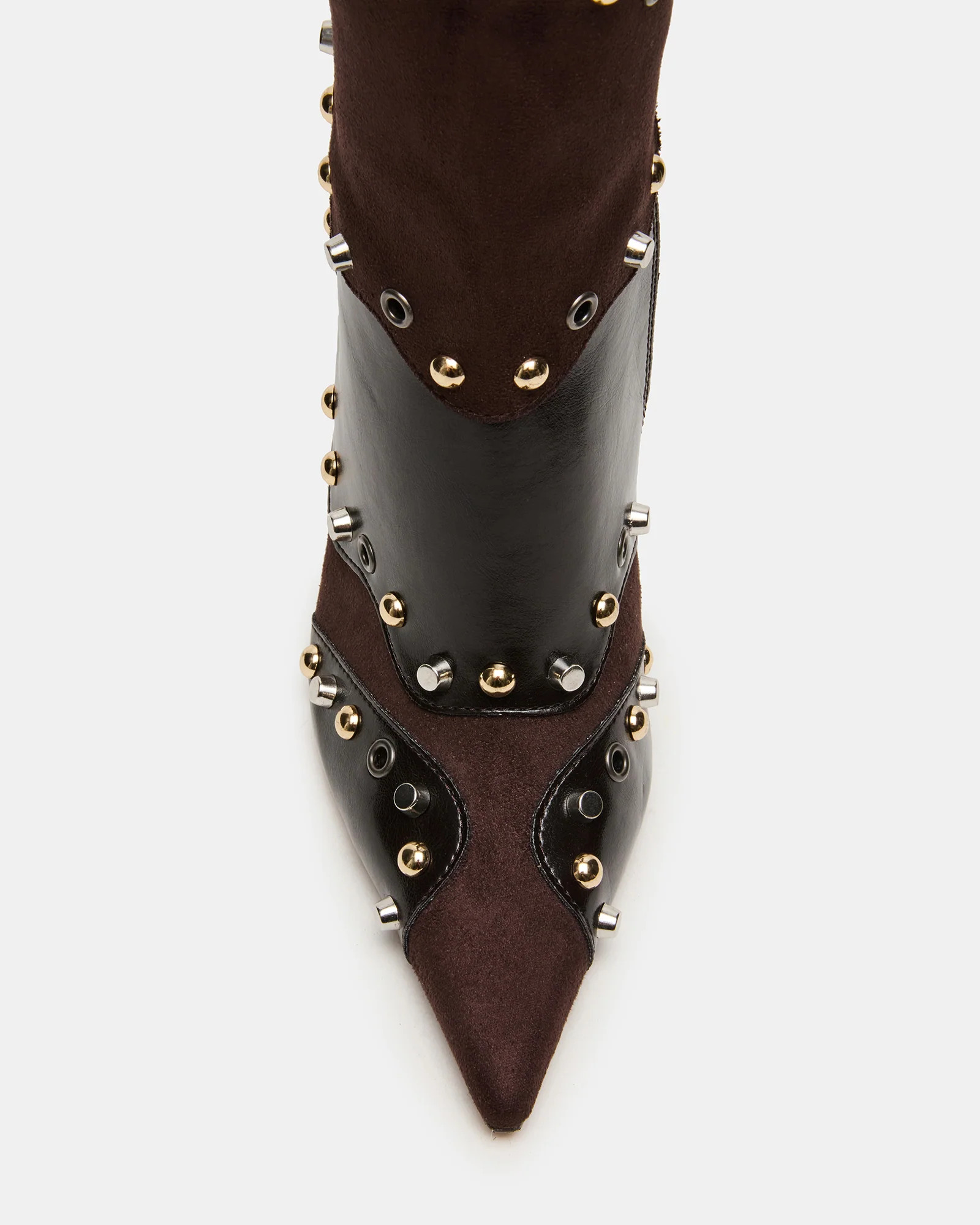 REVIVE Brown Multi Wide Calf Pointed-Toe Knee-High Stiletto Women's Boot | Steve Madden (US)
