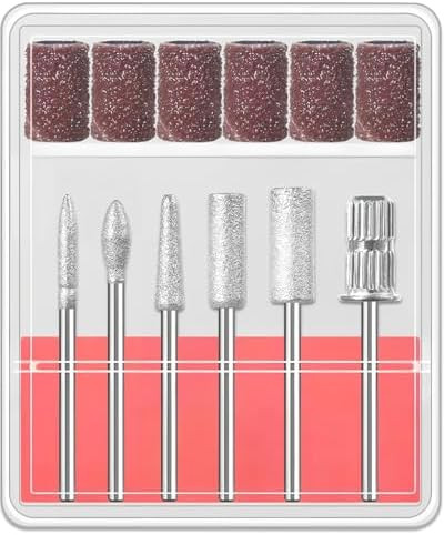 6 Pcs Nail Drill Bits Set,3/32'' Professional Nail Bits for Manicure Pedicure | Amazon (US)