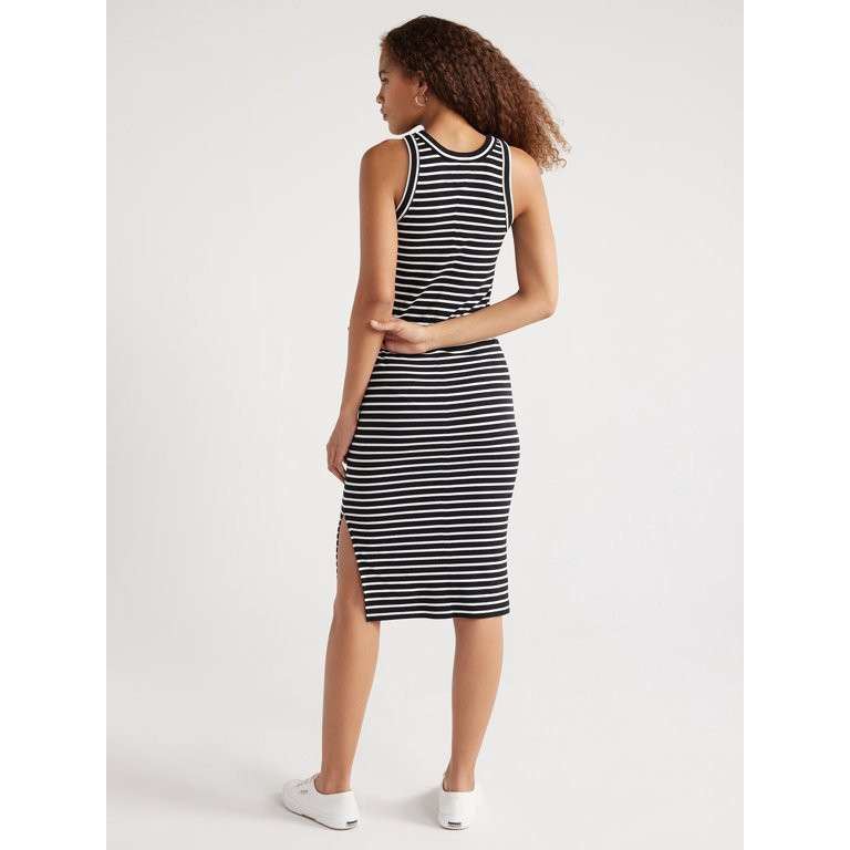 Free Assembly Women's Ribbed Tank Midi Dress, Sizes XS-XXL | Walmart (US)