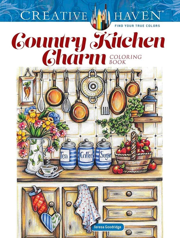 Creative Haven Country Kitchen Charm Coloring Book (Adult Coloring Books: In The Country) | Amazon (US)