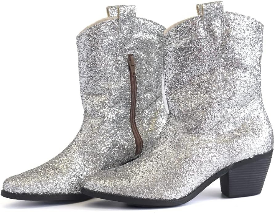 Old Cutler Women's Leather Glitter Sparkle Western Boot | Amazon (US)