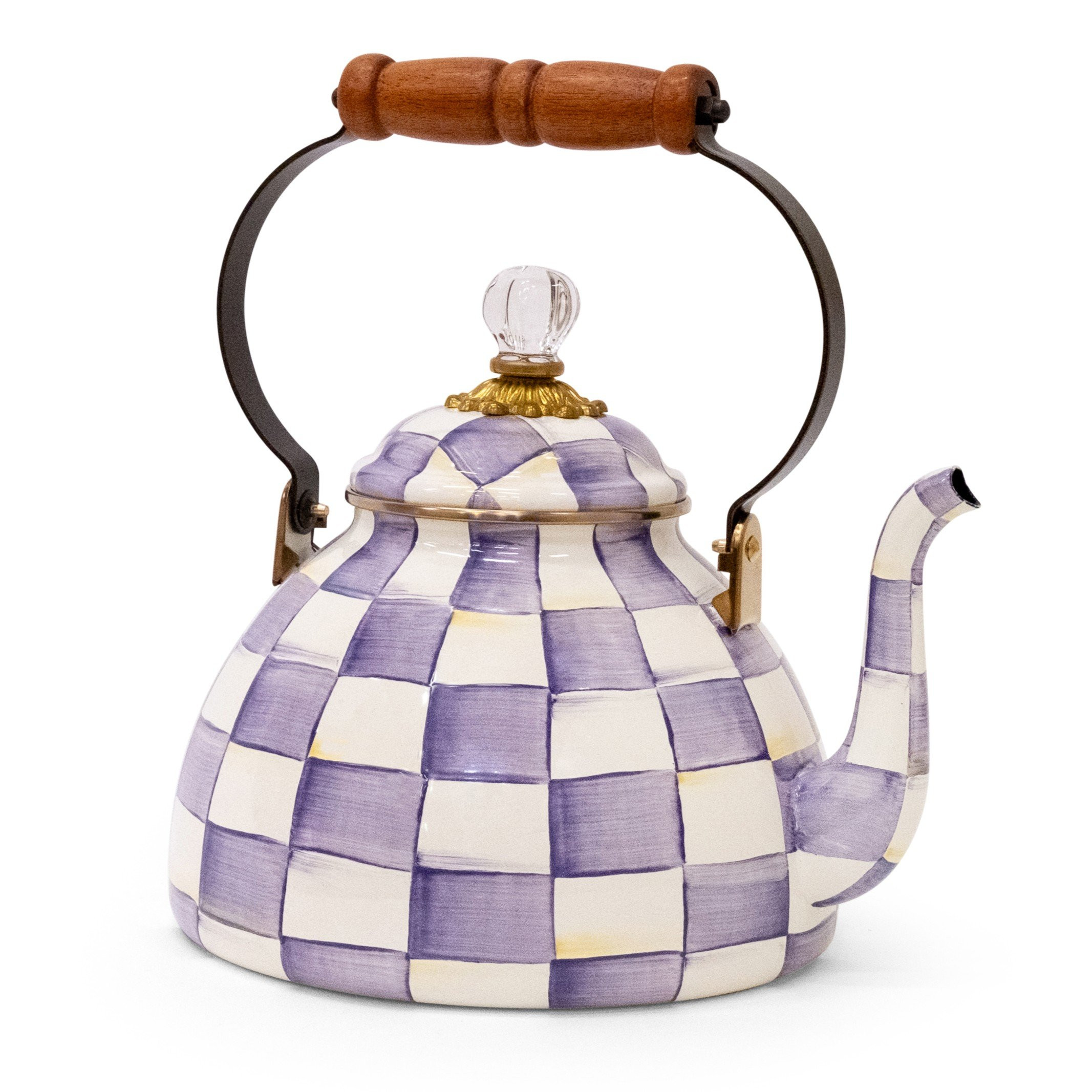 Violet Check Large Canister | MacKenzie-Childs