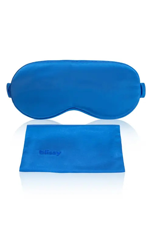 BLISSY Silk Sleep Mask in Azure at Nordstrom | Nordstrom