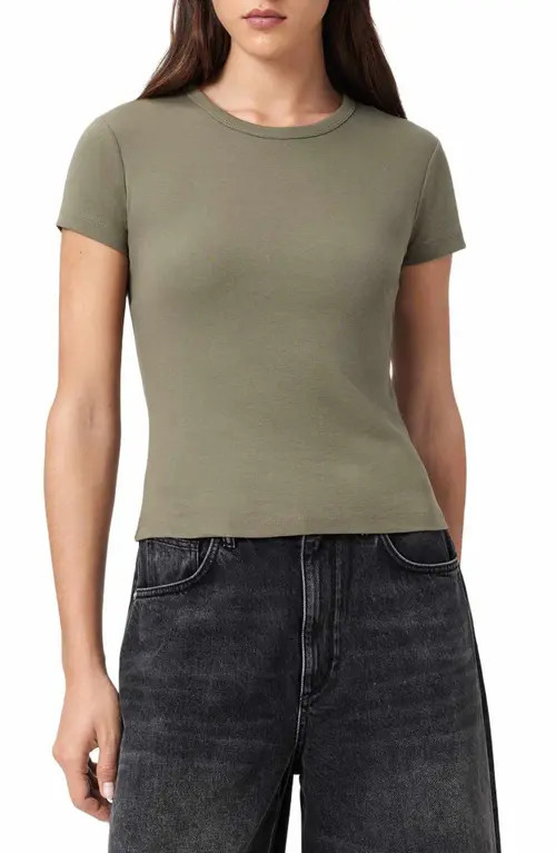 AllSaints Stevie Cotton T-Shirt in Laurel Green at Nordstrom, Size Large | Nordstrom