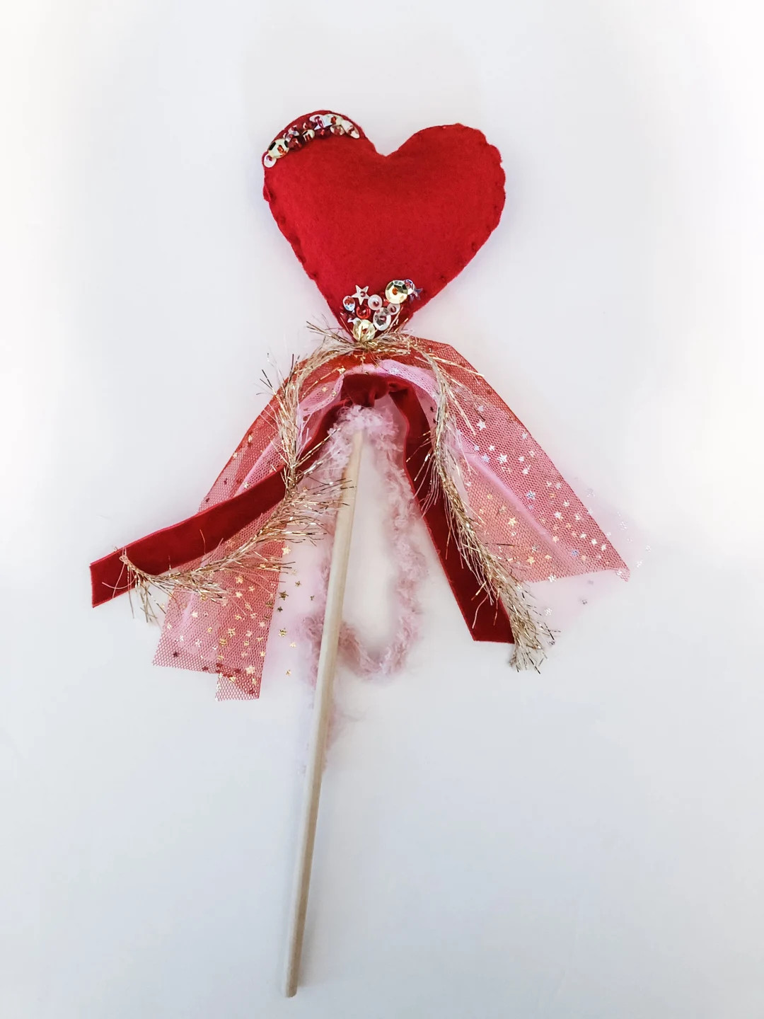 Valentines Day Wand//magicwandheart Wandwoodenwandanimalwandflower Wandmagicalmakebelieveimaginat... | Etsy (US)
