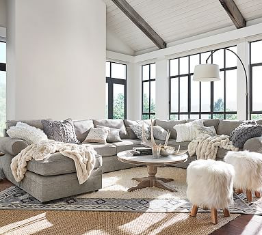 Build Your Own - Pearce Roll Arm Slipcovered Sectional Components | Pottery Barn (US)