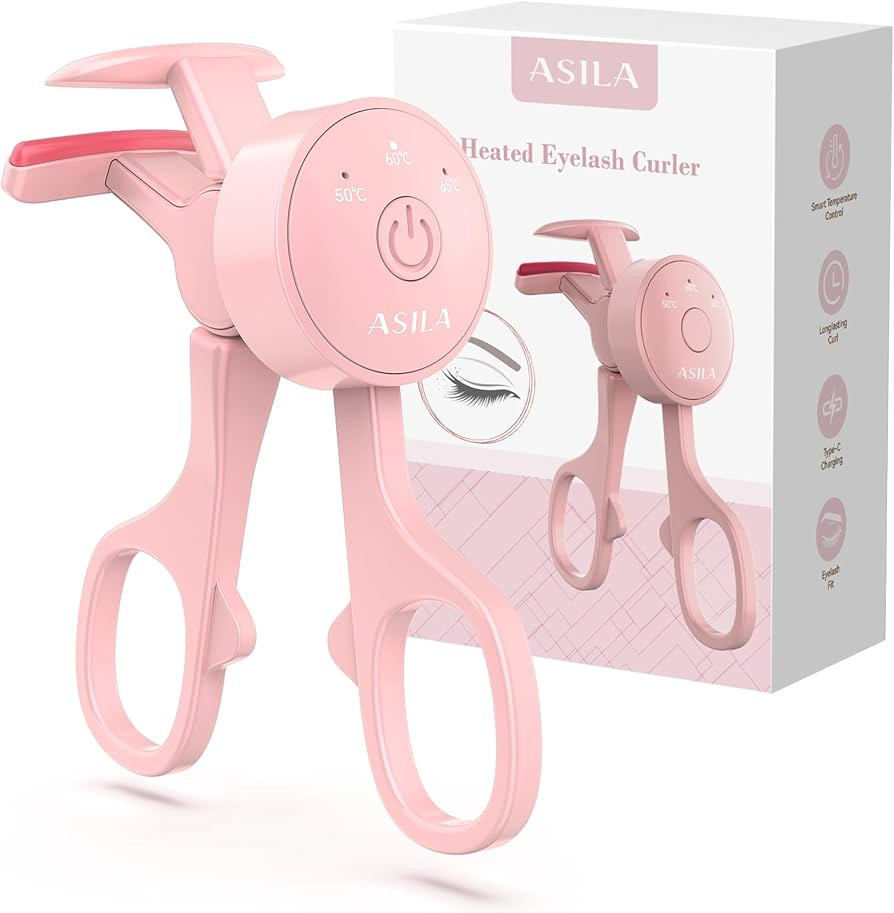 Heated Eyelash Curler with 3 Heating Modes Anti-Burn C Curl Lash Curler Fast Heat Up Within 10s R... | Amazon (US)