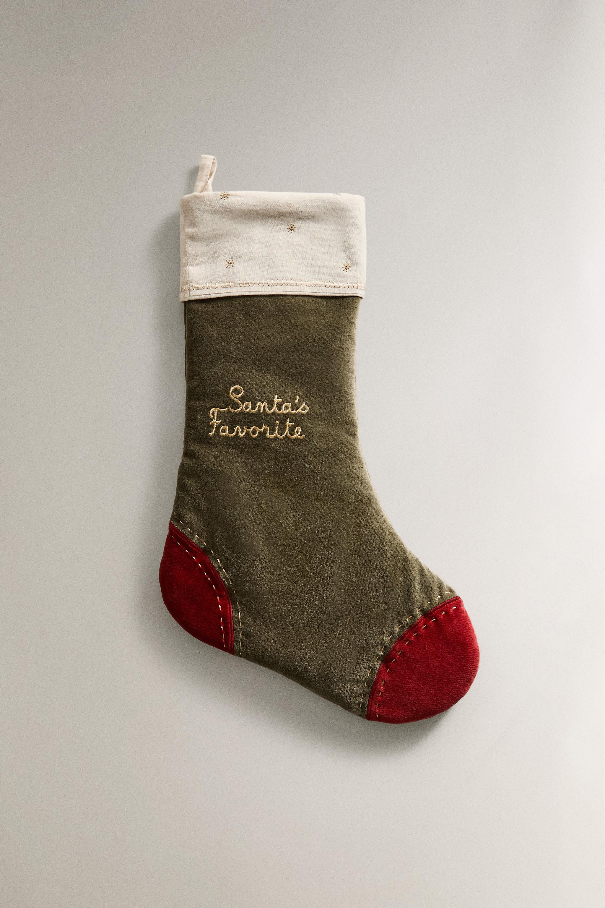 VELVET CHRISTMAS STOCKING DECORATION | Zara US