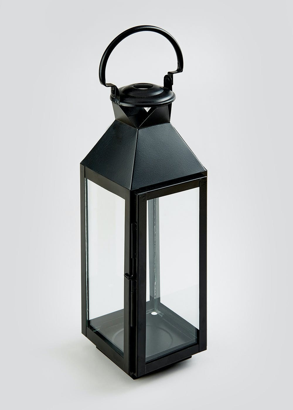 Medium Matte Metal Lantern (44cm x 14cm x 13cm) – Black | Matalan (UK)