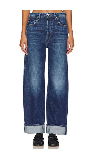 MOTHER The Spitfire Nerdy Cuff Jeans in Denim-Dark. - size 26 | Revolve Clothing (Global)