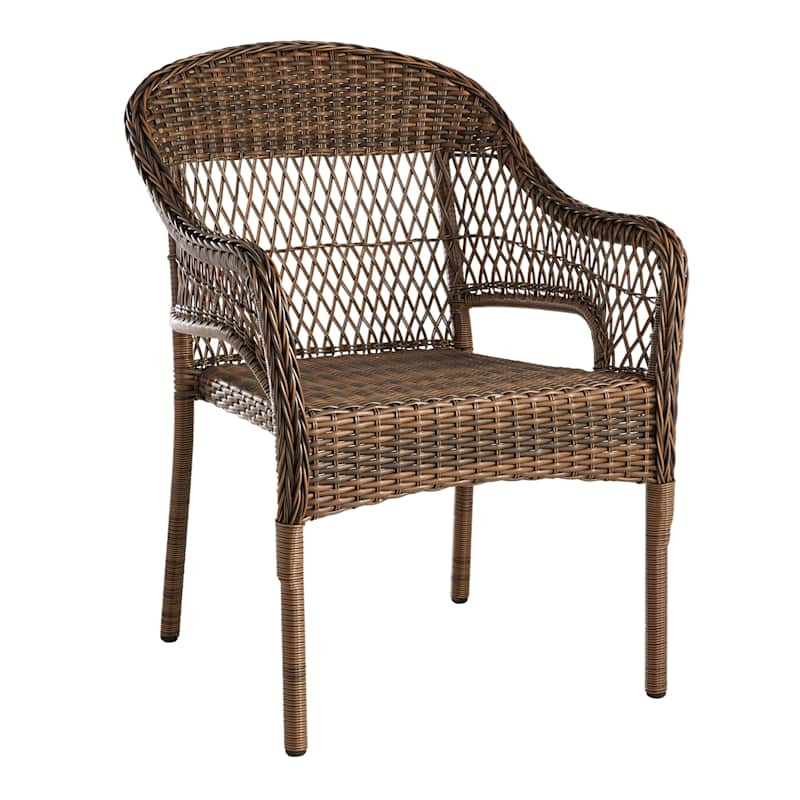 Fairview Wicker Patio Armchair, Brown | At Home