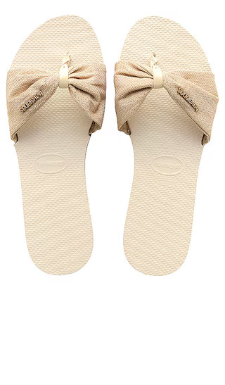 You St. Tropez Shine Sandal in Beige | Revolve Clothing (Global)
