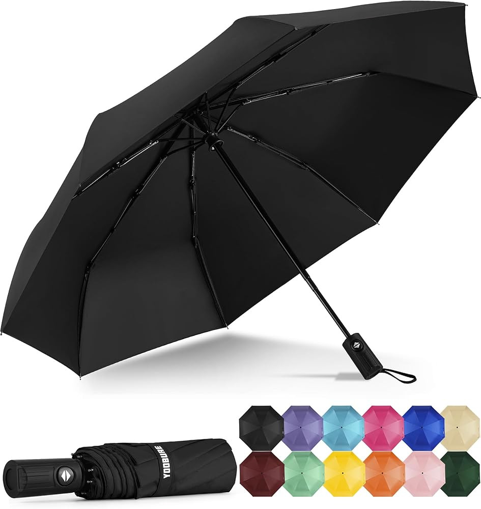 Yoobure Windproof Travel Umbrella, Automatic Umbrellas for Rain - Compact Folding Umbrella with U... | Amazon (US)