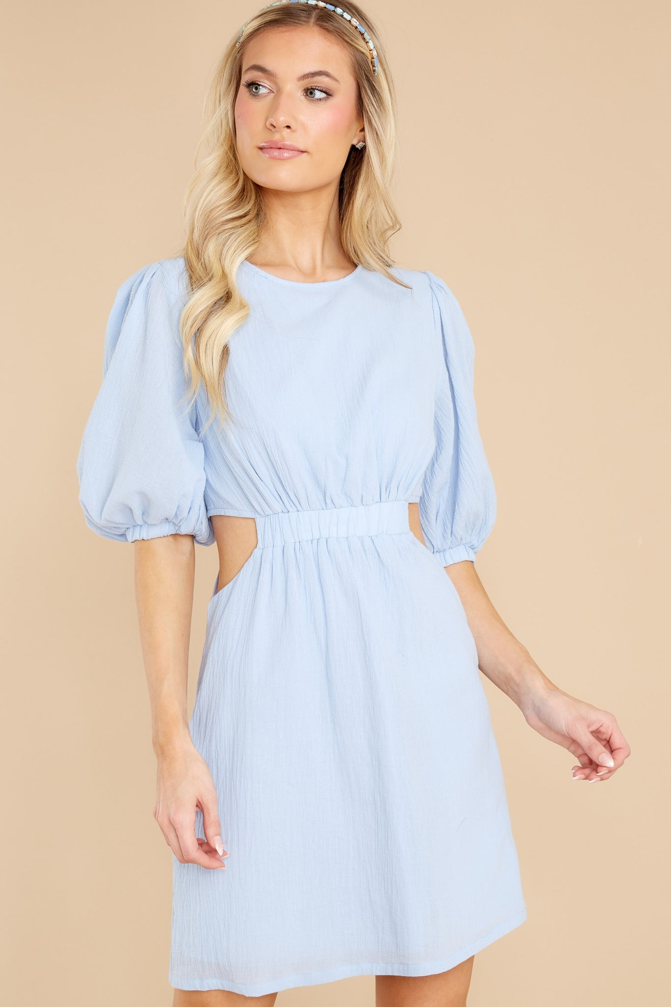 Capturing Beauty Light Blue Dress | Red Dress 