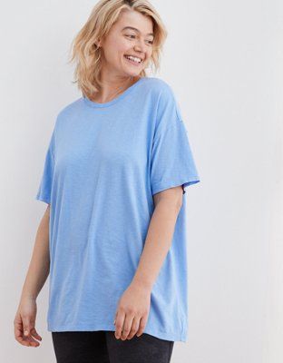 Aerie Boyfriend Distressed Oversized T-Shirt | American Eagle Outfitters (US & CA)