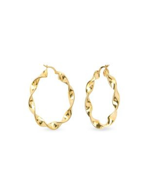 Gabi Rielle Love Struck Lux Twists 14K Gold Vermeil Hoop Earrings on SALE | Saks OFF 5TH | Saks Fifth Avenue OFF 5TH
