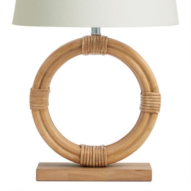 Rattan Circle and Wood Sofia Table Lamp Base
                    
						
								
										
    ... | World Market