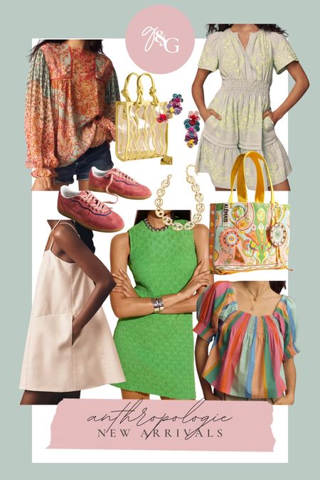 Anthropologie NEW ARRIVALS// summer outfits, striped top, printed blouse, fun summer bag. Floral earrings 

#LTKSeasonal #LTKFindsUnder100 #LTKStyleTip