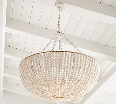 Bristol Wood Bead Chandelier | Pottery Barn (US)