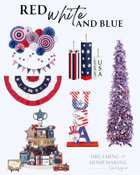 Red WHITE & blue decorations for 4th of July! 

#LTKSeasonal #LTKParties