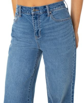 Celebrity Pink Juniors' Mandy Baggy Elastic-Back Wide-Leg Jeans - Macy's | Macy's