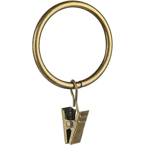 Amazon.com: Ivilon Drapery Curtain Clip Rings - Clips Ring for Panels 1.7", Set of 14 Warm Gold :... | Amazon (US)