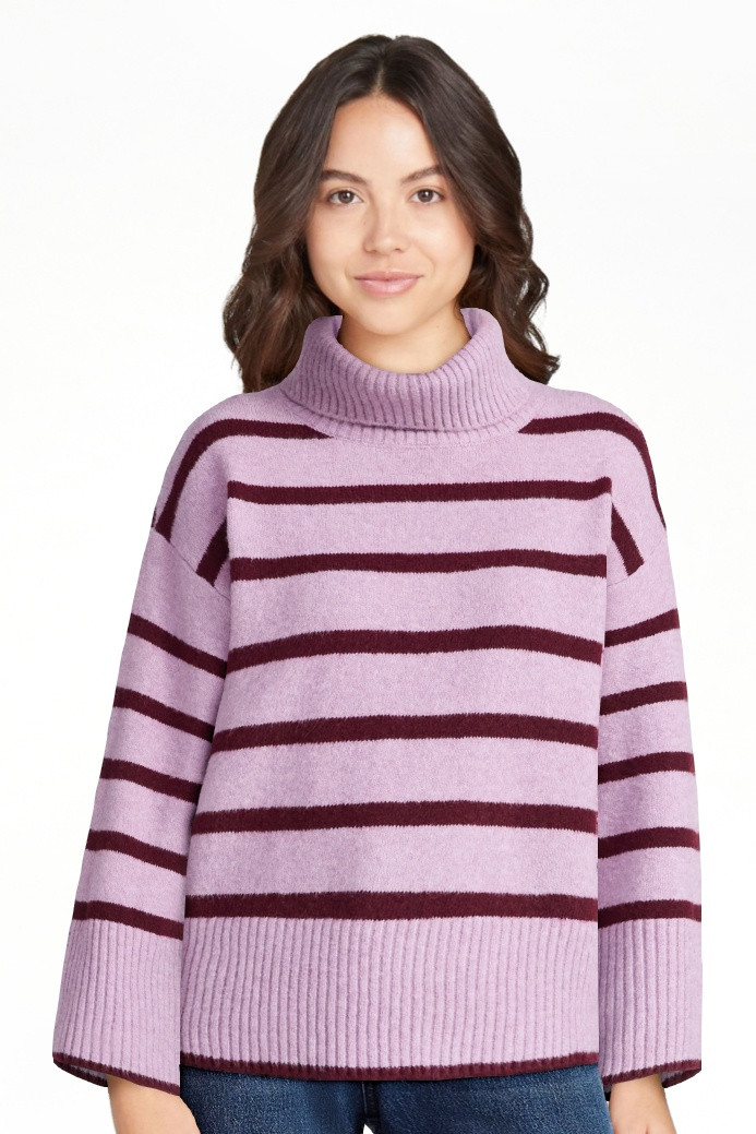 Time and Tru Women's Chunky Turtleneck Pullover Sweater with Long Sleeves, Mid-weight, Sizes XS-X... | Walmart (US)