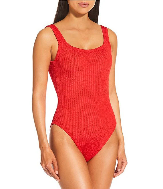 Antonio Melani Crinkle Classic Square Neck Tank One Size One Piece Swimsuit | Dillard's | Dillard's