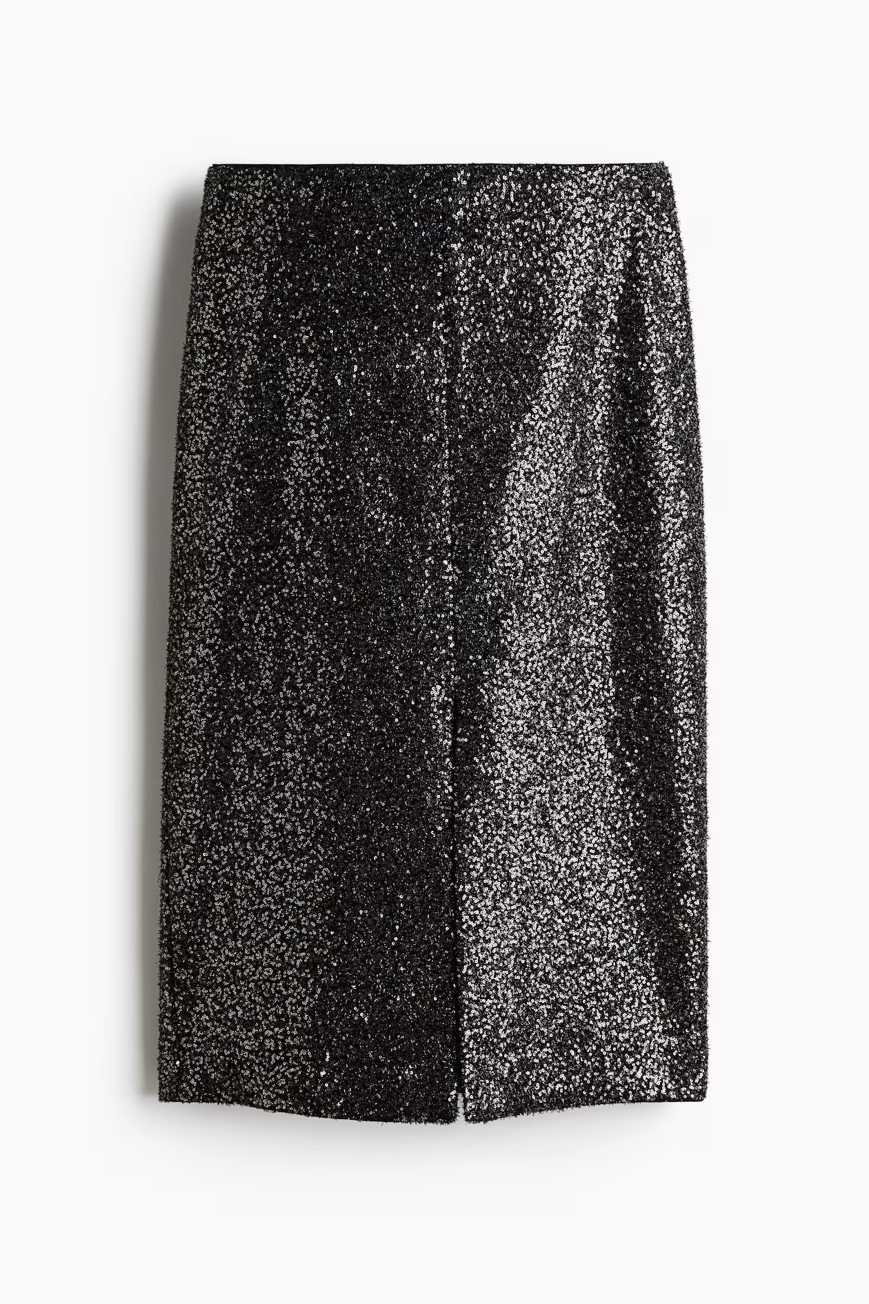 Sequined midi skirt - Negro/Plateado - MUJER | H&M ES | H&M (FR, IT, ES, PT, BE)