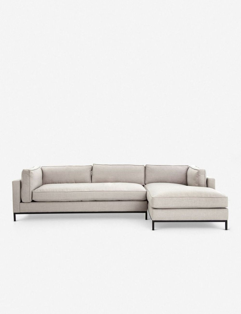 Fritzie Right-Facing Sectional Sofa, Natural | Lulu and Georgia 