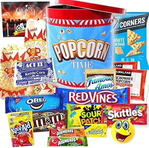 Ultimate Movie Night Gift Basket Snacks, Holiday Gift, Full-Size candy variety POPCORN LOVER box ... | Amazon (US)