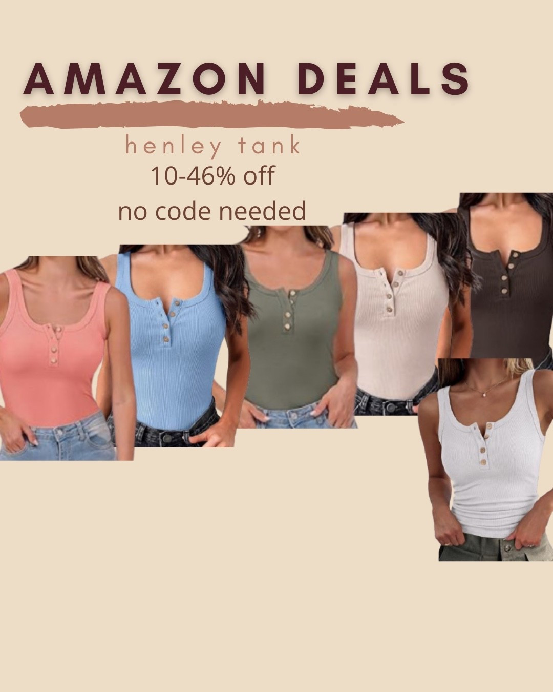 $8-$14 ends 5/12

Amazon fashion
Amazon deals
Henley tank

#LTKSaleAlert