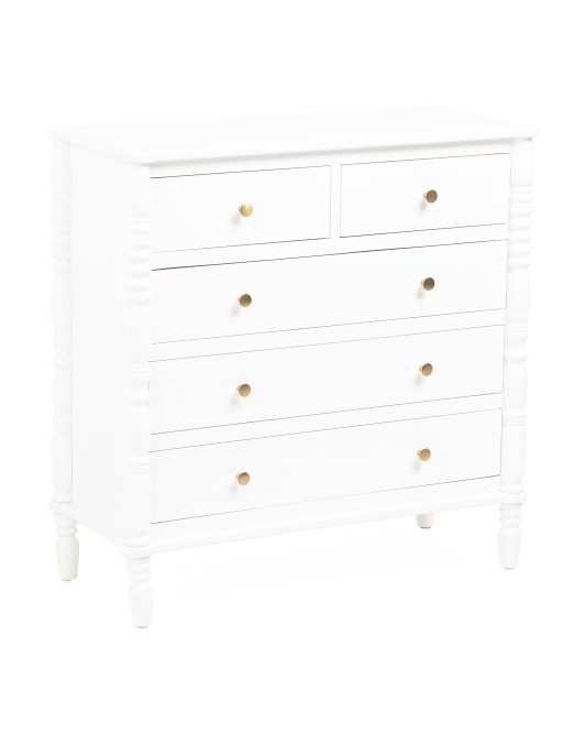 32x32 5 Drawer Spindle Dresser | TJ Maxx