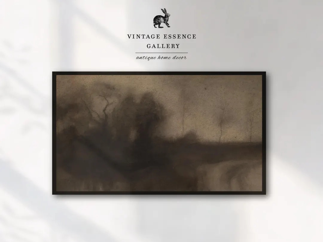 Dark Moody Samsung Frame TV Art Vintage Twilight Atmospheric Landscape Blurry Abstract Nature Art... | Etsy (US)