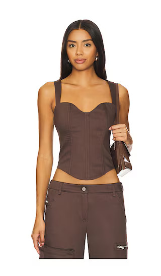 Lucious Top in Chocolate | Revolve Clothing (Global)