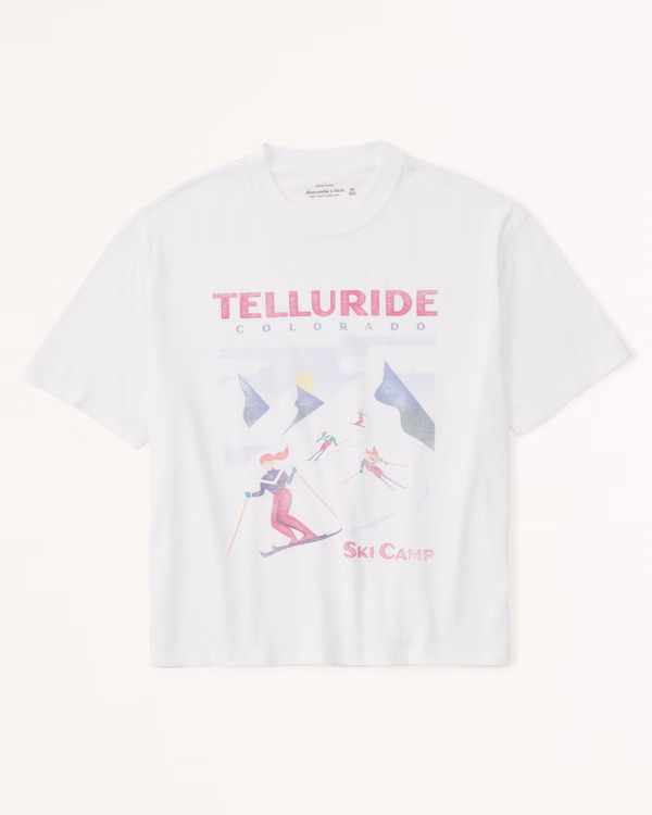 Women's Sporty Retro Graphic Tee | Women's Tops | Abercrombie.com | Abercrombie & Fitch (US)