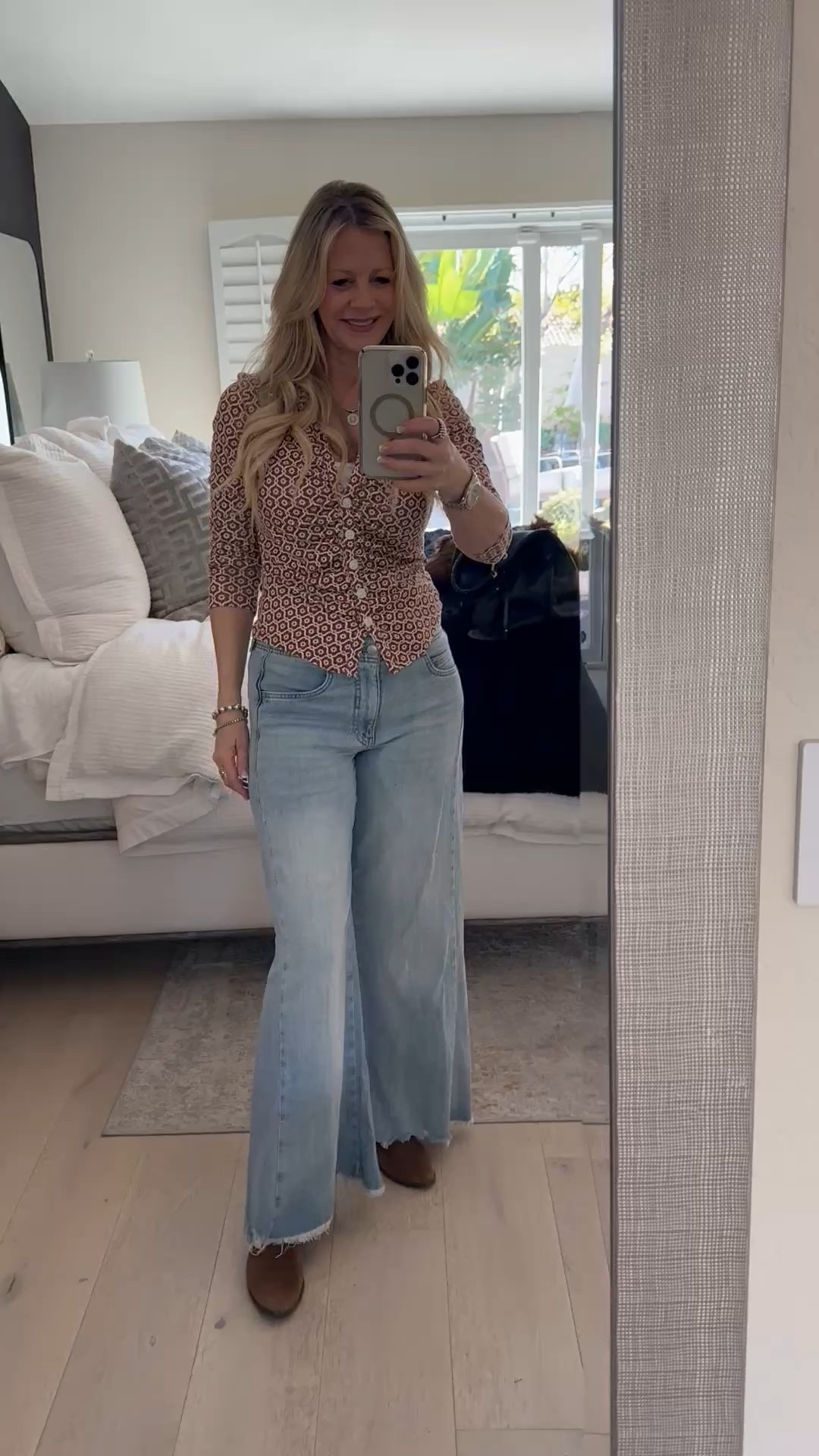 A fun casual look with a Maeve ruched button down and Pilcro jeans from Anthropologie.  Wearing an XS top and 25 jeans.  This top isn’t available so linking others  

Red Carpet of Life, LTK over 50, spring outfit, casual outfit 

#LTKWatchNow #LTKWorkwear #LTKStyleTip