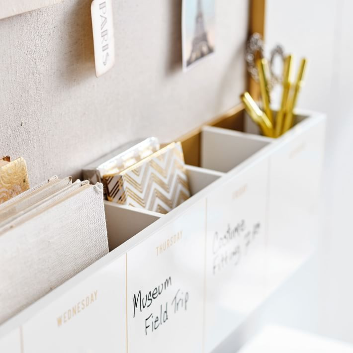 Pinboard with Dry Erase Calendar Cubby | Pottery Barn Teen