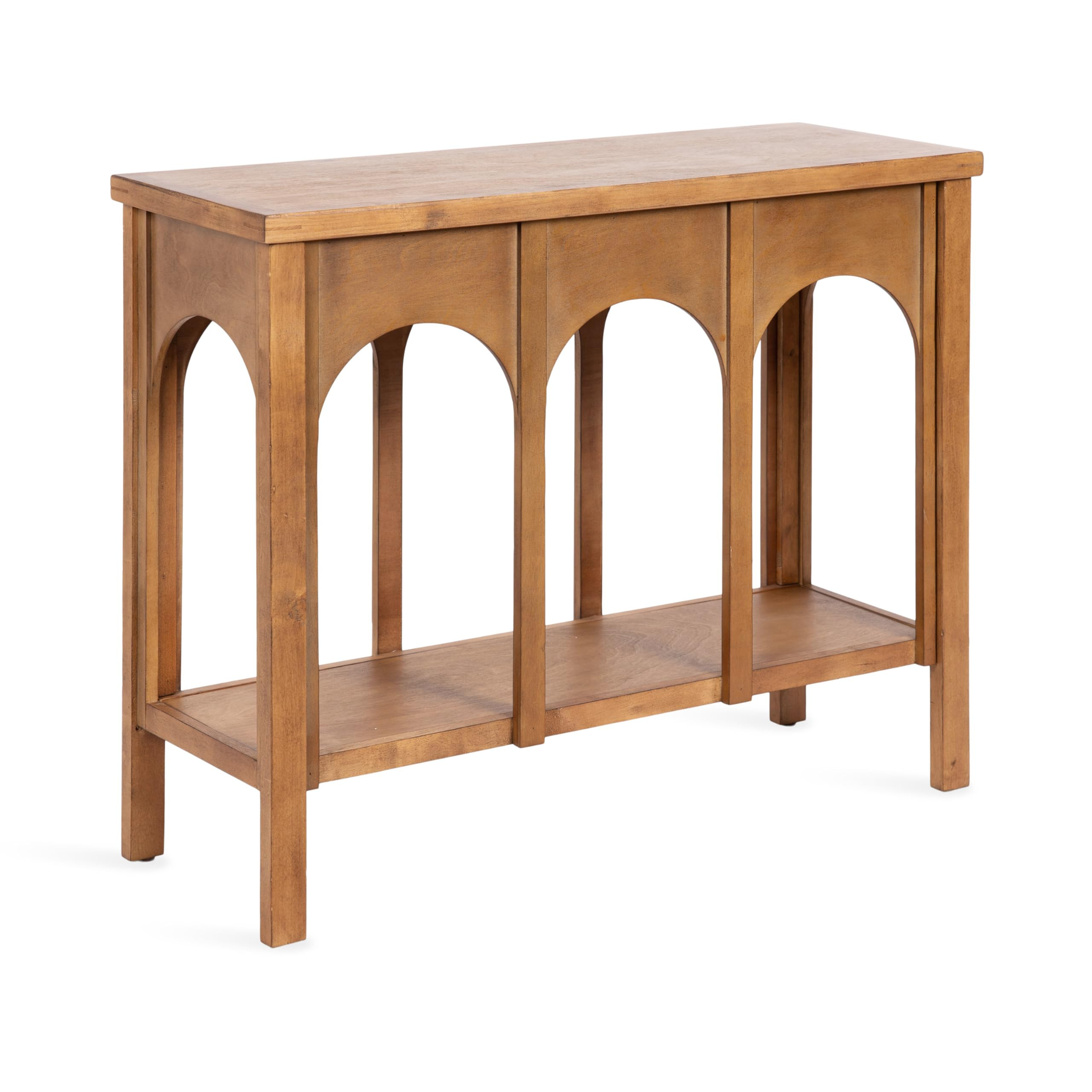 Kate and Laurel Ulla Modern Tiered Rectangle Console Table; 36 x 13 x 30; Rustic Brown; Transitio... | Amazon (US)