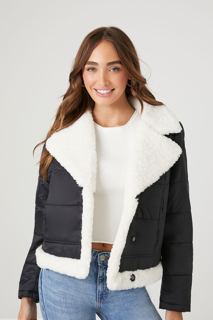 Faux Shearling Quilted Bomber Jacket | Forever 21 (US)