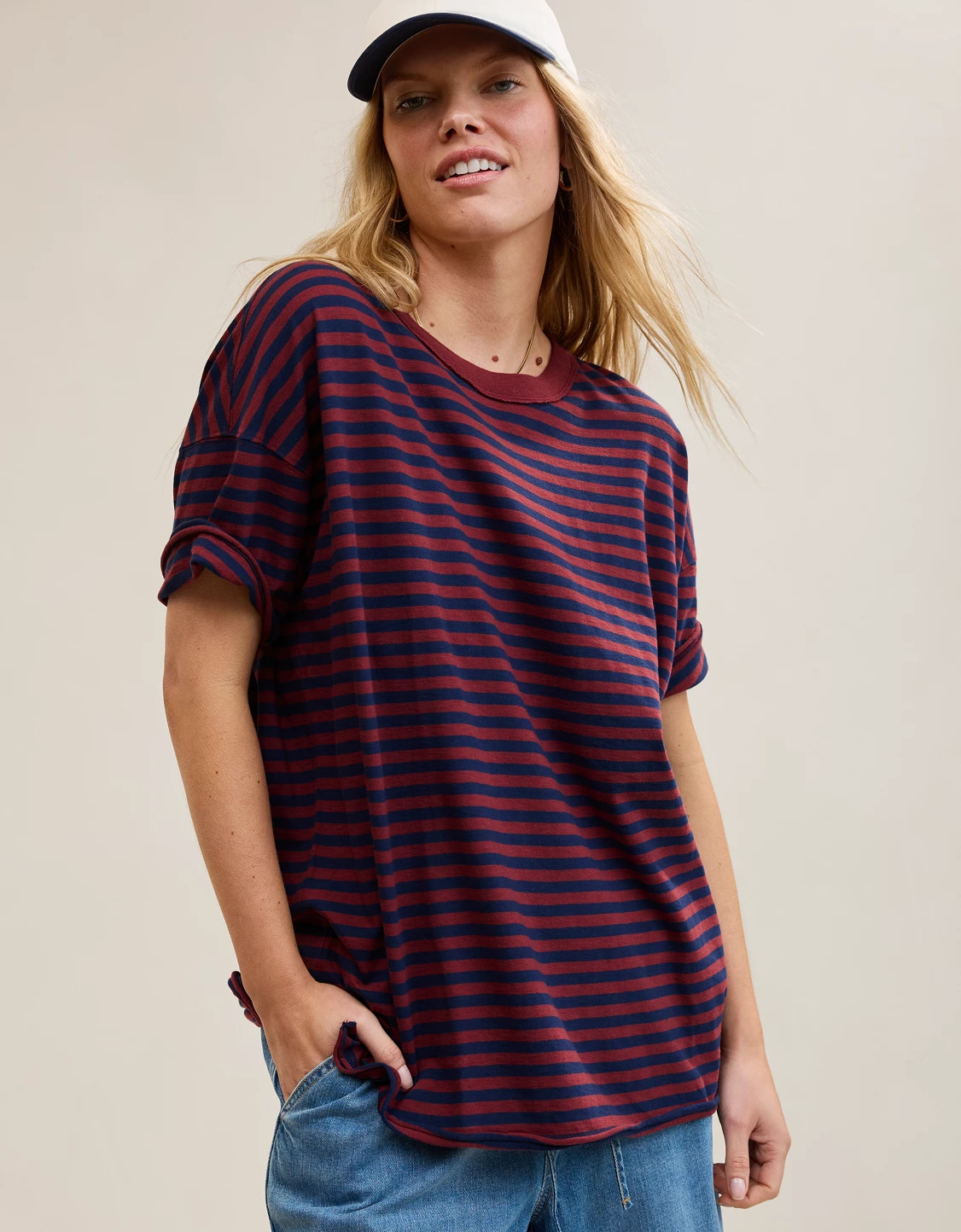 Aerie Oversized Crew Boyfriend T-Shirt | Aerie