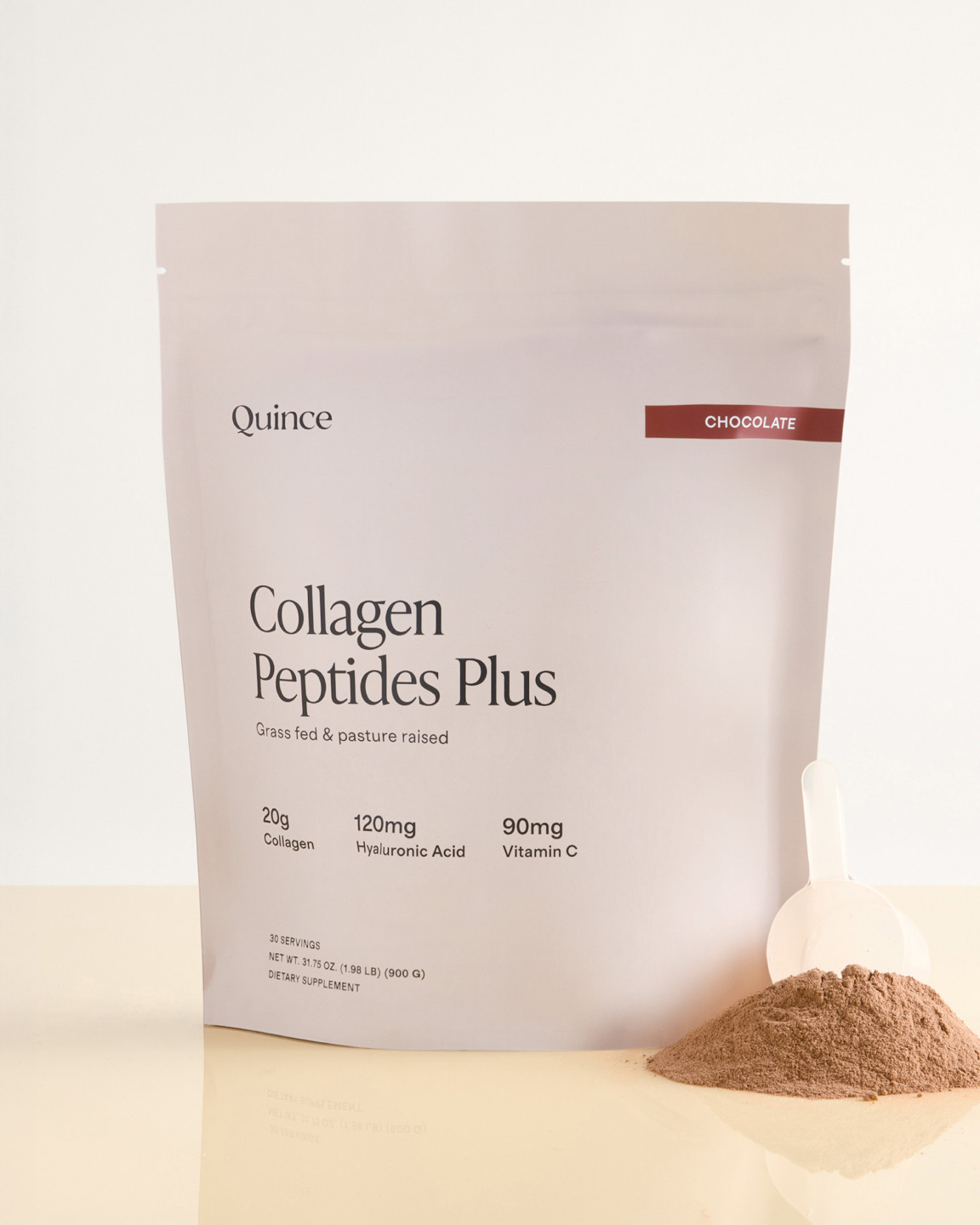 Quince | Grass-Fed Collagen Peptides Plus in Chocolate, Vitamins | Quince